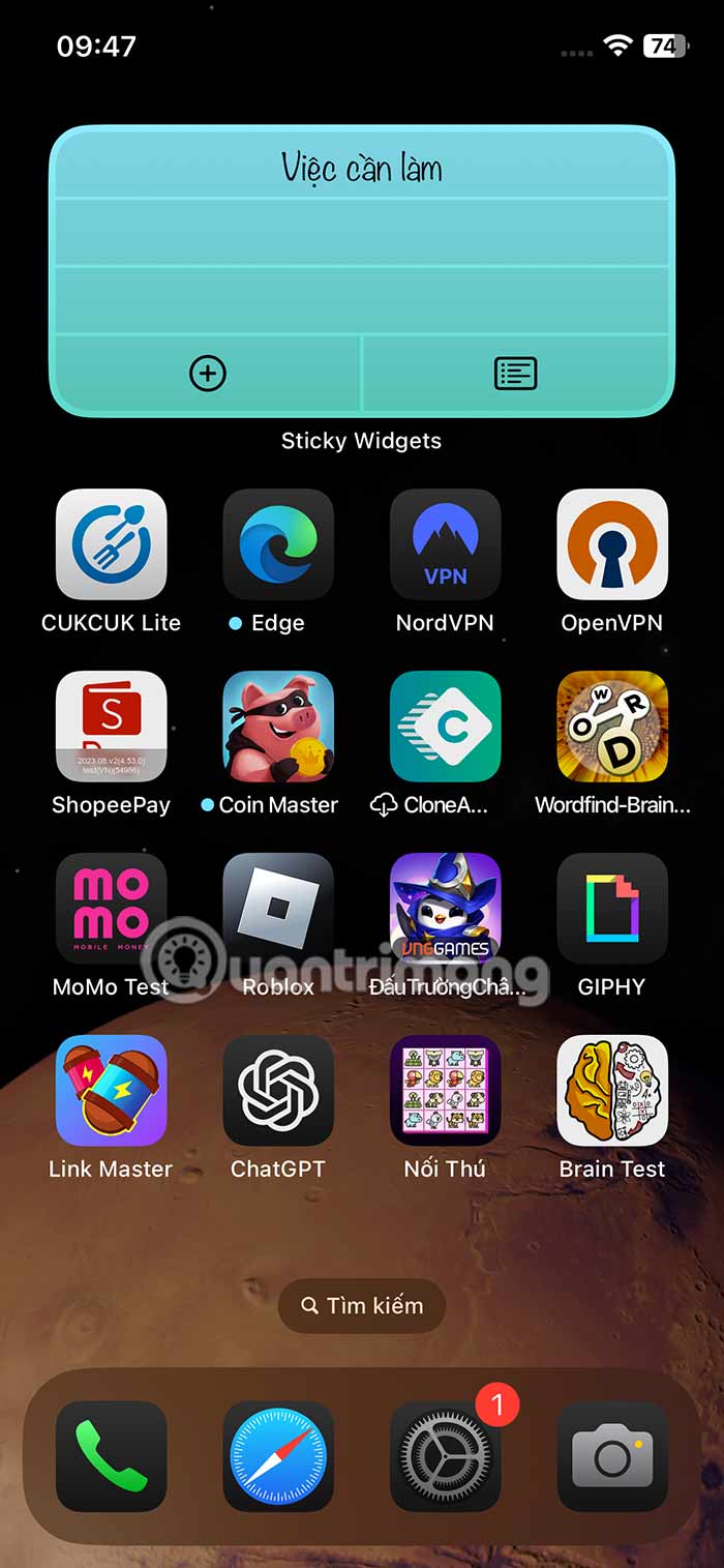 Hiện danh sách ghi chú