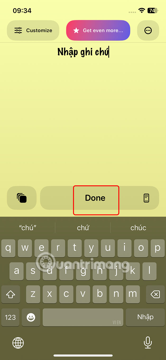 Lưu lại ghi chú