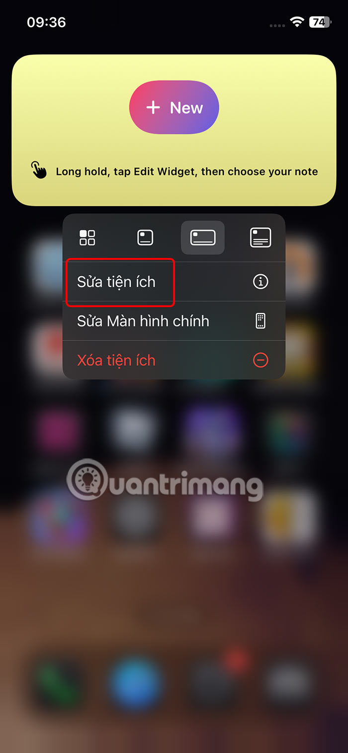 Sửa tiện ích Sticky Widgets