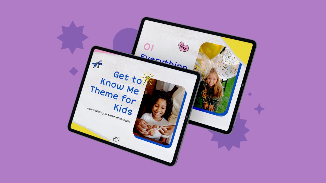 Get to know me theme for kids