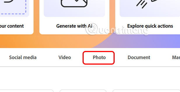 Truy cập Adobe Express