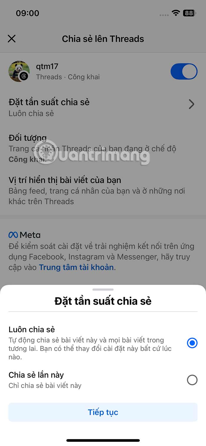 Chỉnh tần suất đăng chéo