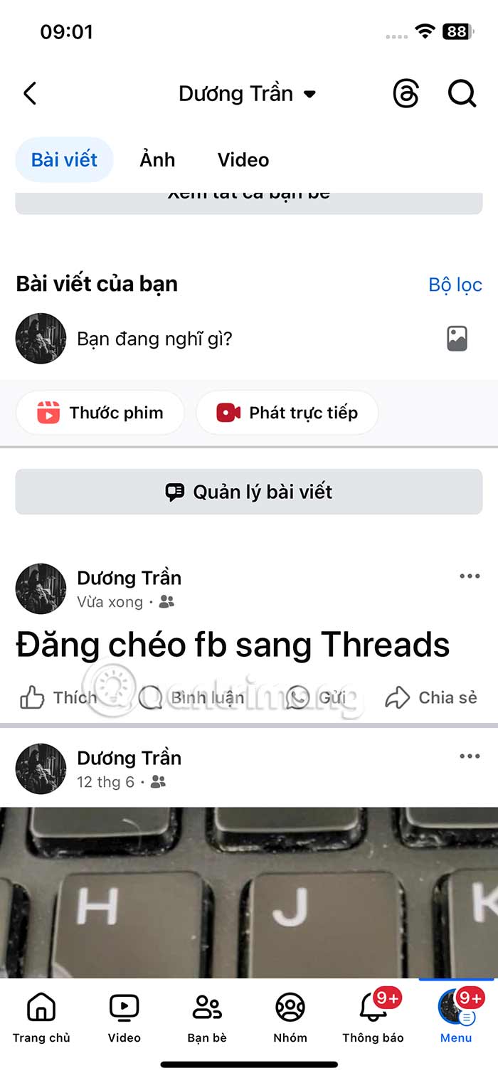 Bài đăng Facebook