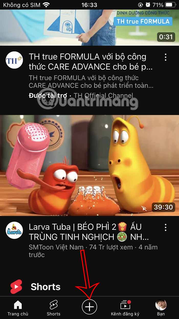 Truy cập YouTube Shorts