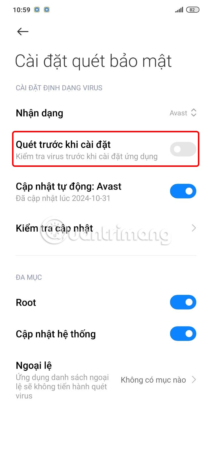 Turn off app security scanning when installing on Xiaomi 