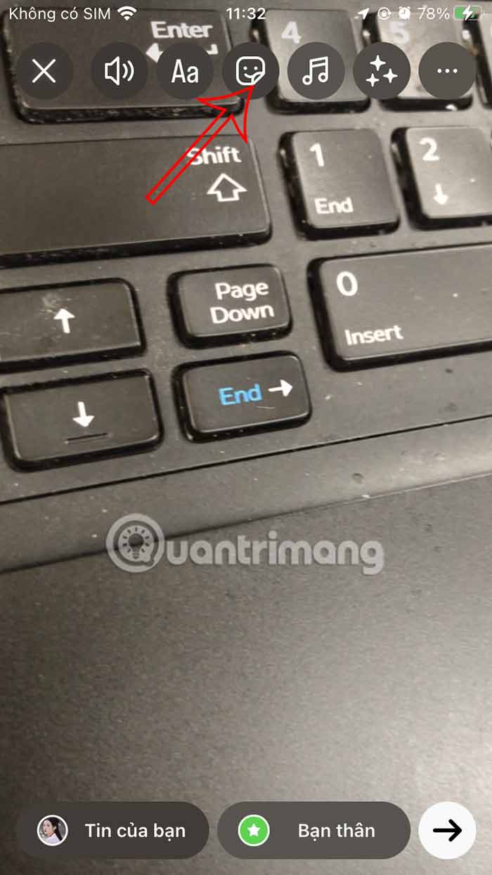 Thêm sticker vào Story Instagram