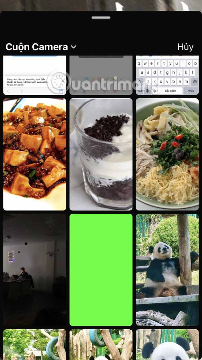 Chọn ảnh đăng cùng video Story Instagram