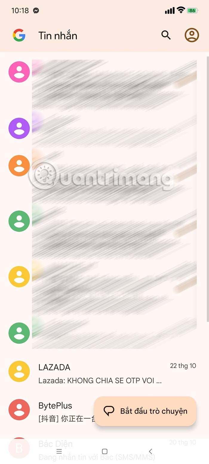 Xóa Gemini trong Google Messages Android