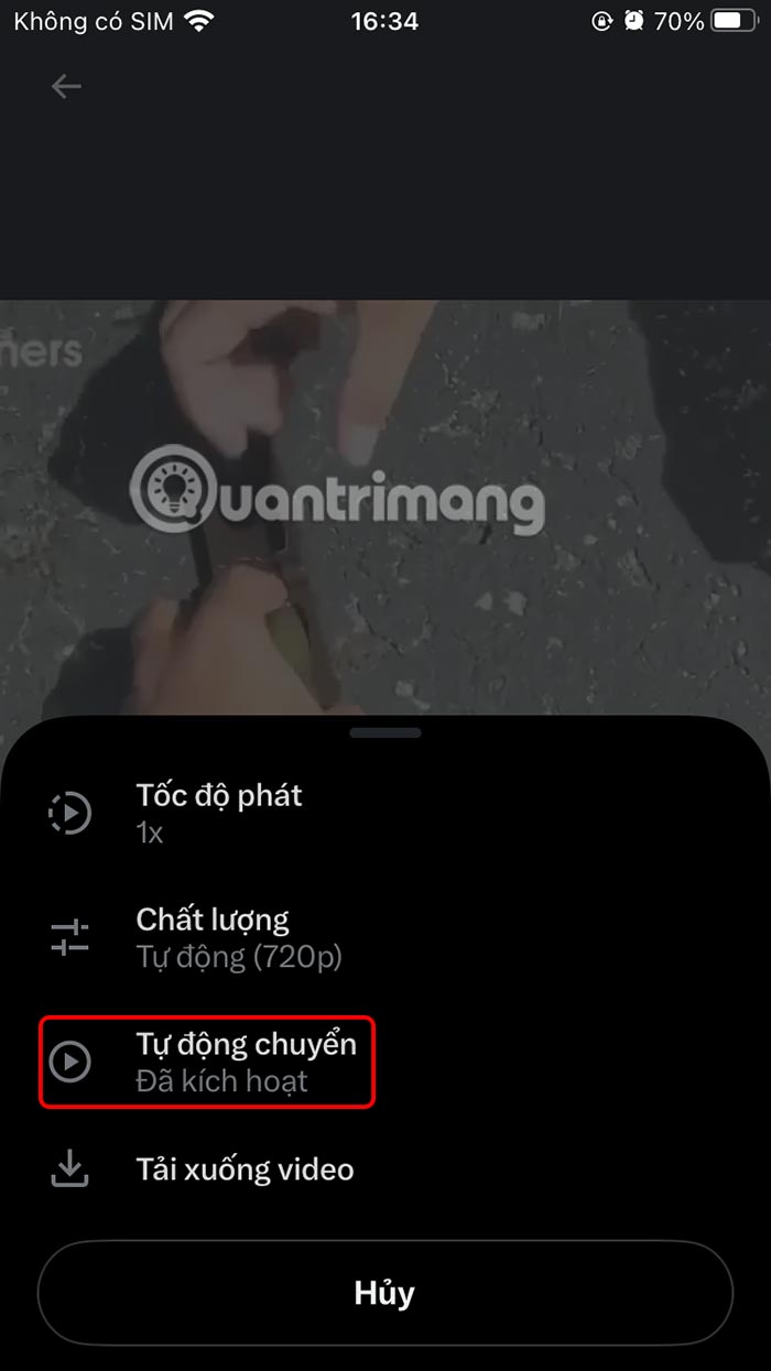 Tự động chuyển tiếp video X iPhone