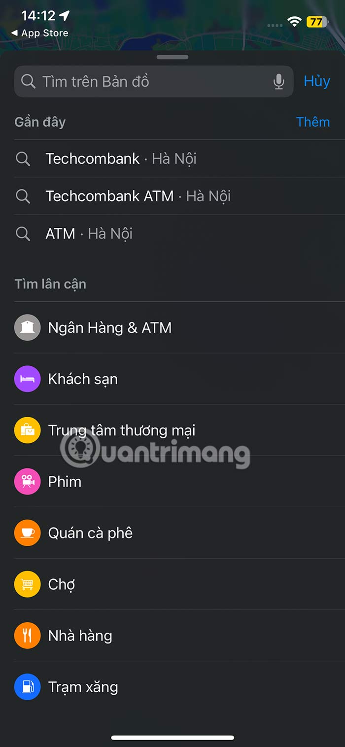 Tìm địa điểm trên Apple Maps