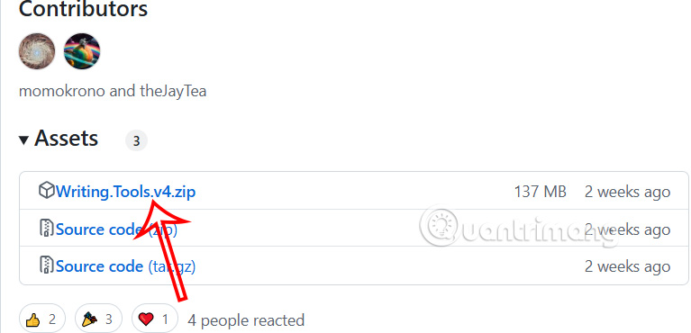 Tải file zip Writing Tools