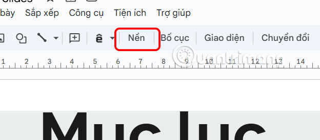 Chỉnh nền Google Slides