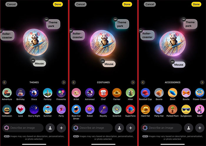 Chủ đề trên Image Playground