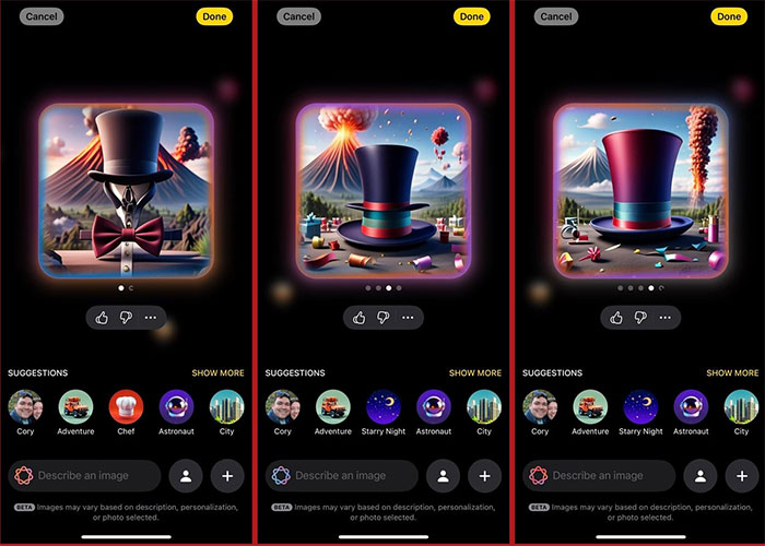 Thay đổi ảnh trong Image Playground