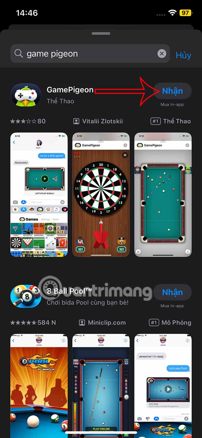 Tải game trên iMessage