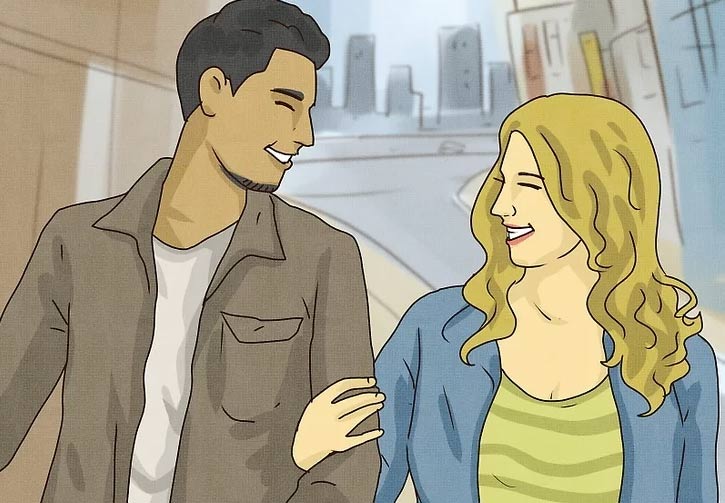 Chủ động khoác tay bạn