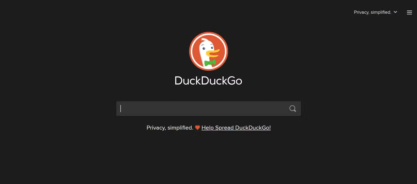 Trang chủ công cụ tìm kiếm DuckDuckGo