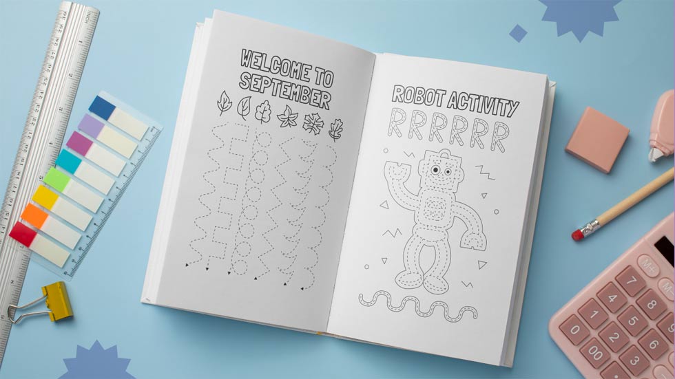 Tranh tô màu chào tháng 9