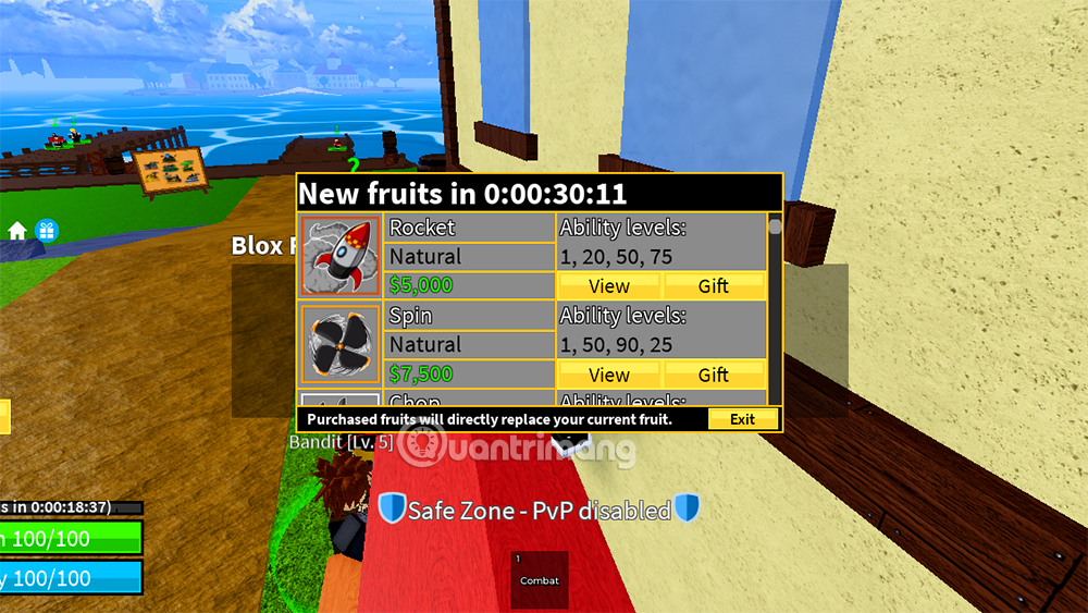 code block fruits