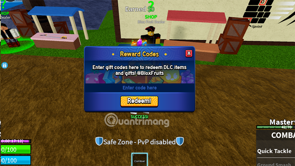 code blox fruit reset