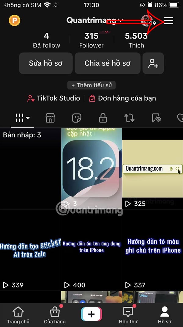 Hồ sơ TikTok