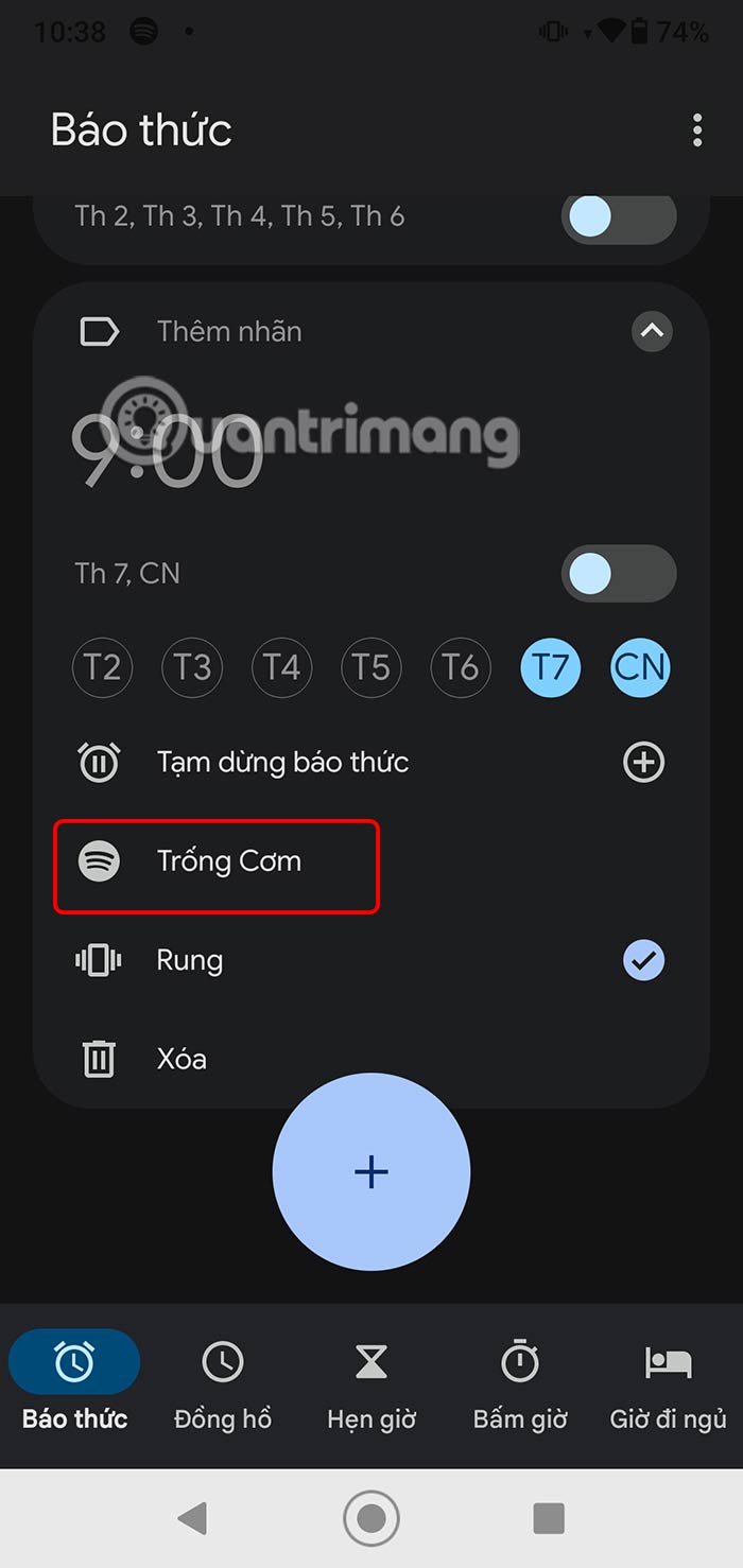Cài bài hát Spotify làm nhạc chuông Android