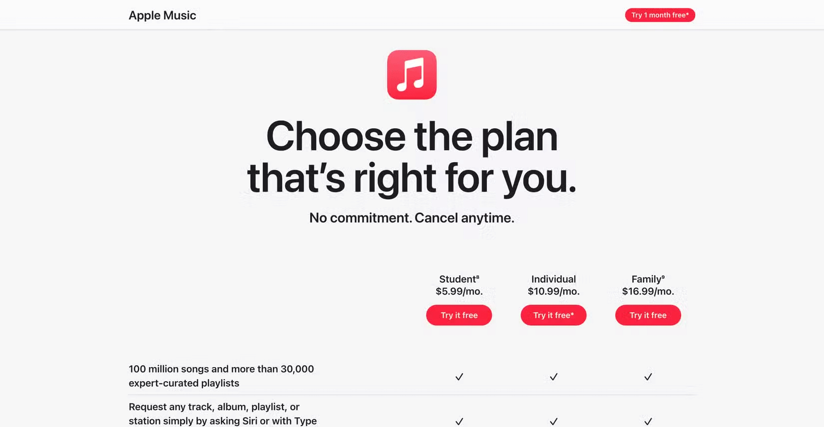 Apple Music registration packages