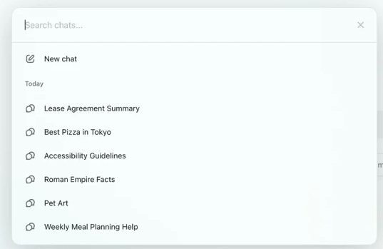 Từ khóa tìm kiếm lịch sử chat ChatGPT