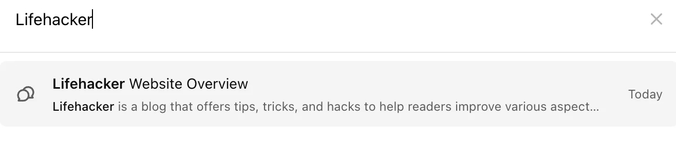 Tìm kiếm lịch sử chat ChatGPT