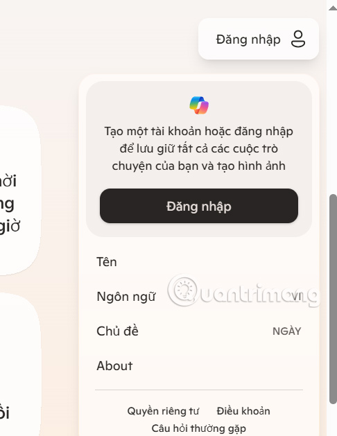 Điền thông tin Copilot