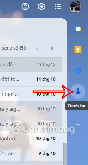 Truy cập Danh bạ trong Gmail 