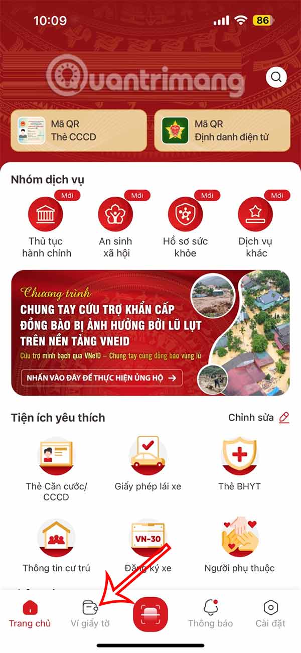 Ví giấy tờ VNeID