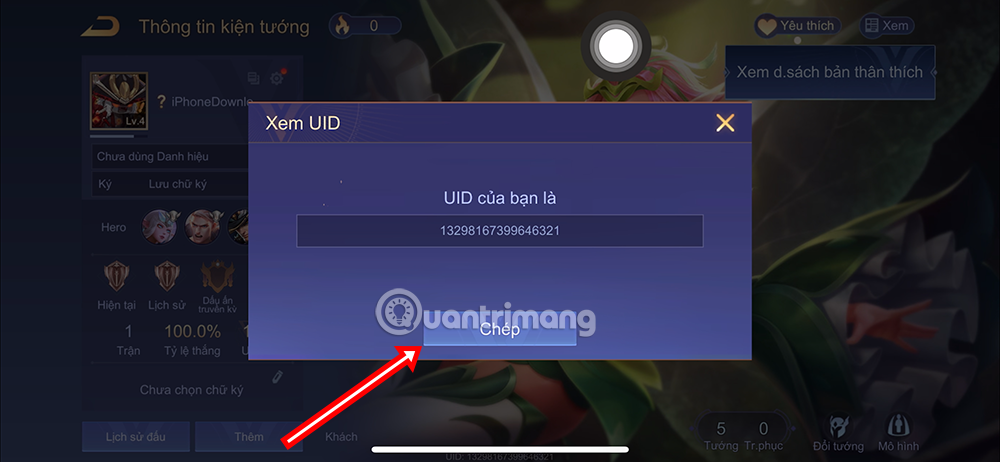 uid lien quan dung de lam gi