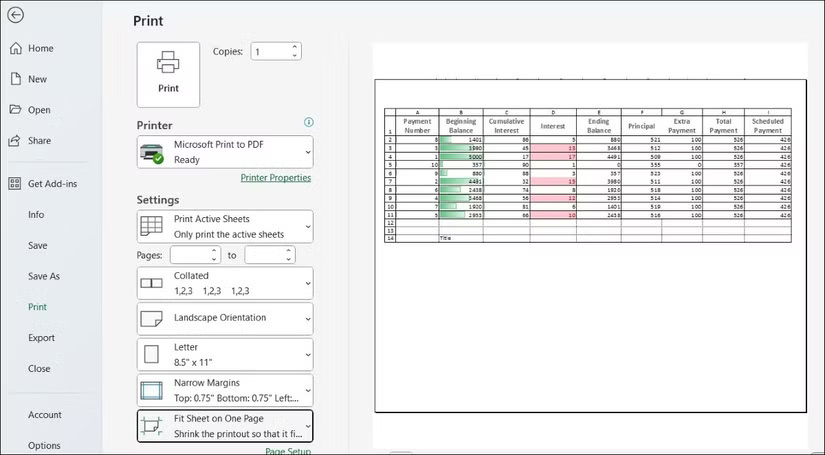Xem trước khi in trong Excel