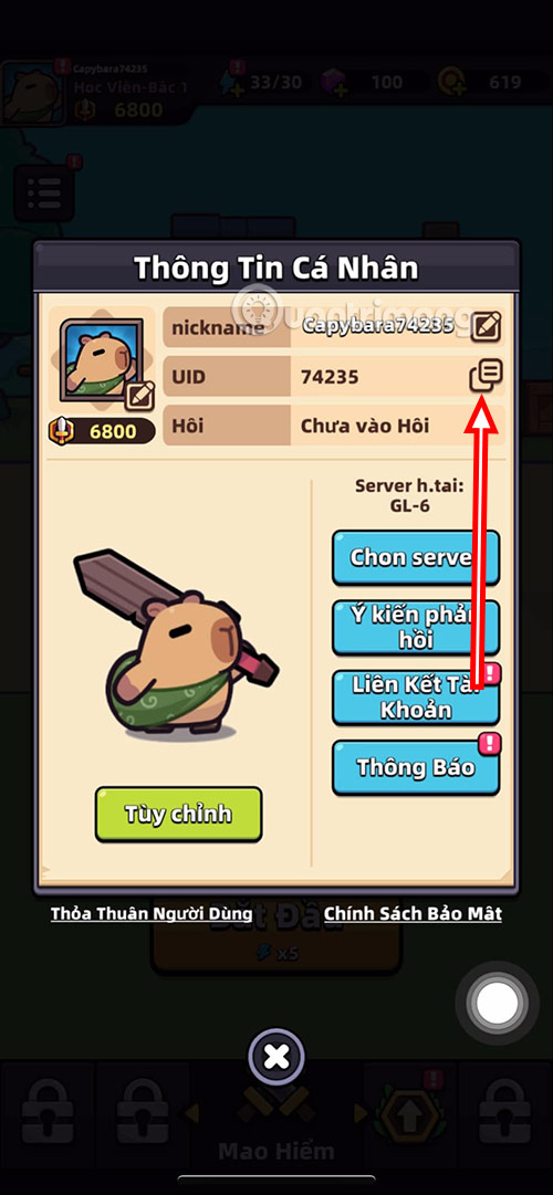 code Capybara Go mới nhất