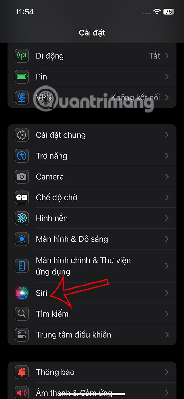 Cài đặt Siri