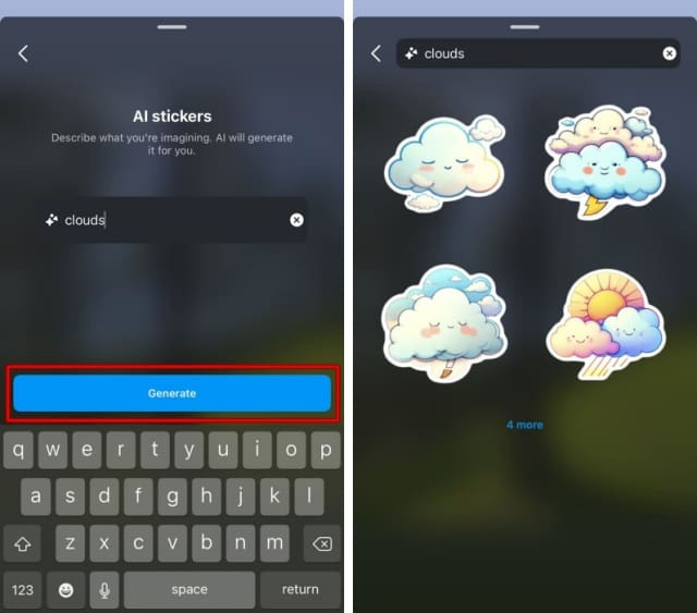 Tạo sticker AI trên Instagram