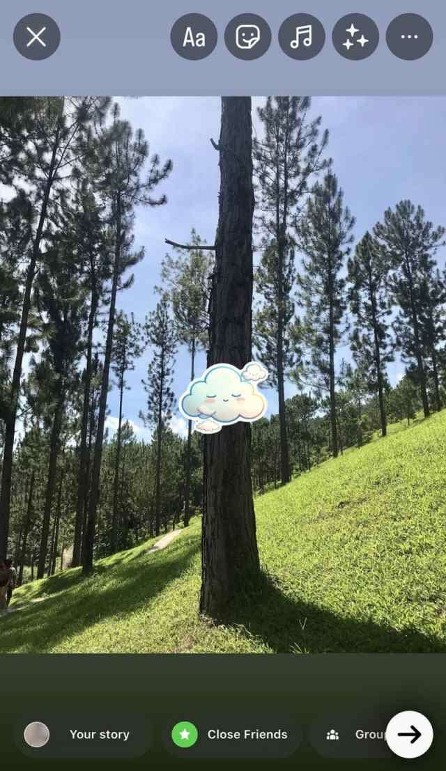 Chèn sticker AI trên Instagram Story