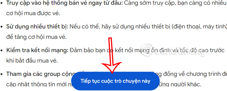 Tham gia đoạn chat chia sẻ trên Gemini