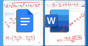 Gõ phương trình toán học trên Google Docs hay Word dễ hơn?