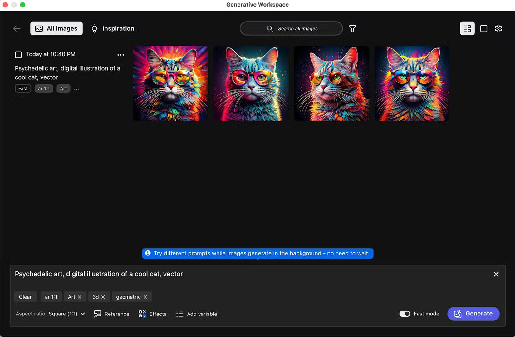 Adobe Photoshop Generative Workspace