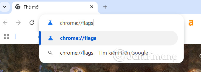 Truy cập flags trên Chrome 