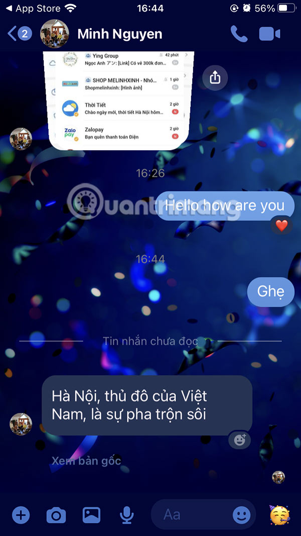 Translate messages on Messenger