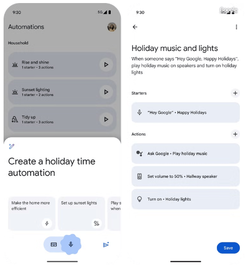 Tính năng "Help Me Create" mới trong Google Home