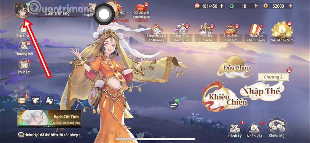 code gap lai tay du