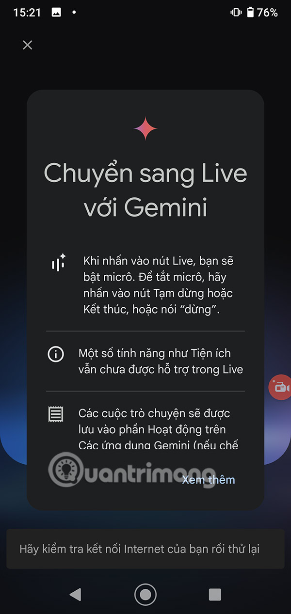 Gemini Live feature