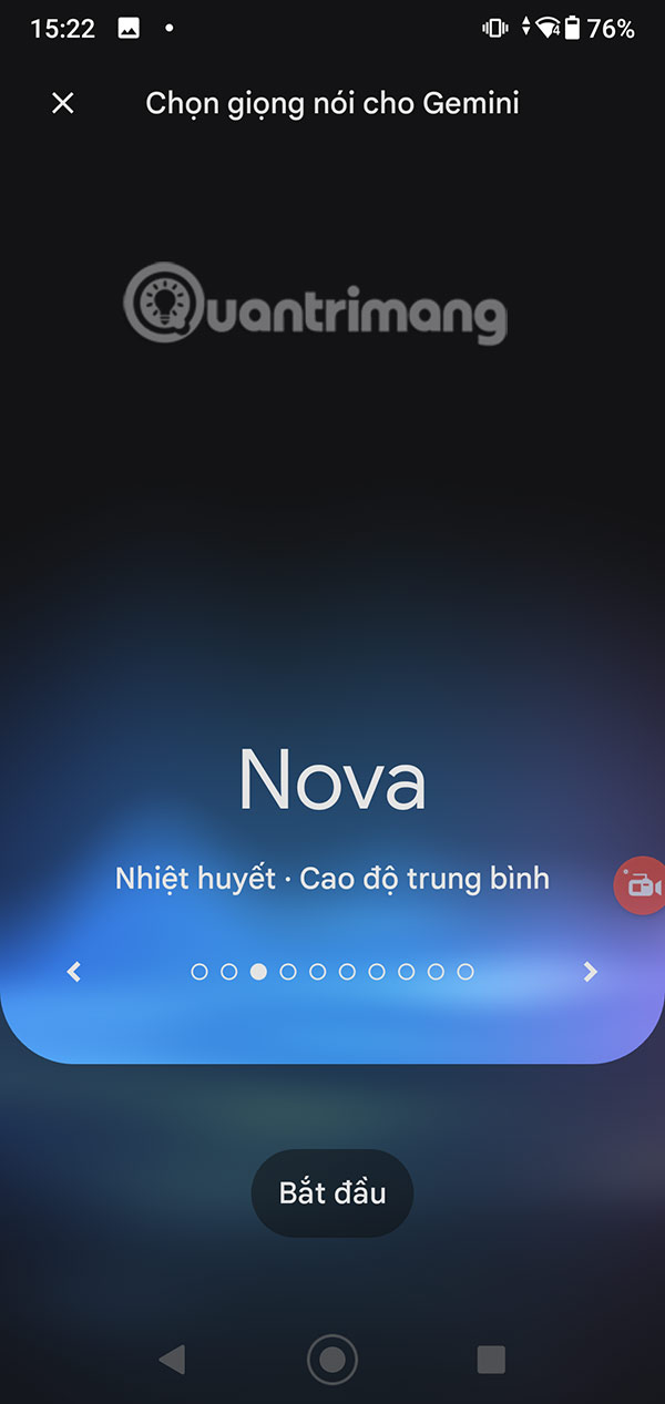 Đổi giọng nói Gemini Live