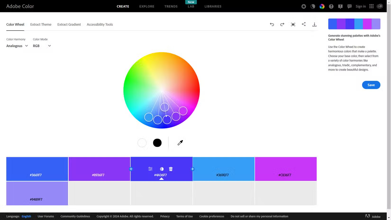 Tab color wheel Adolor Color.