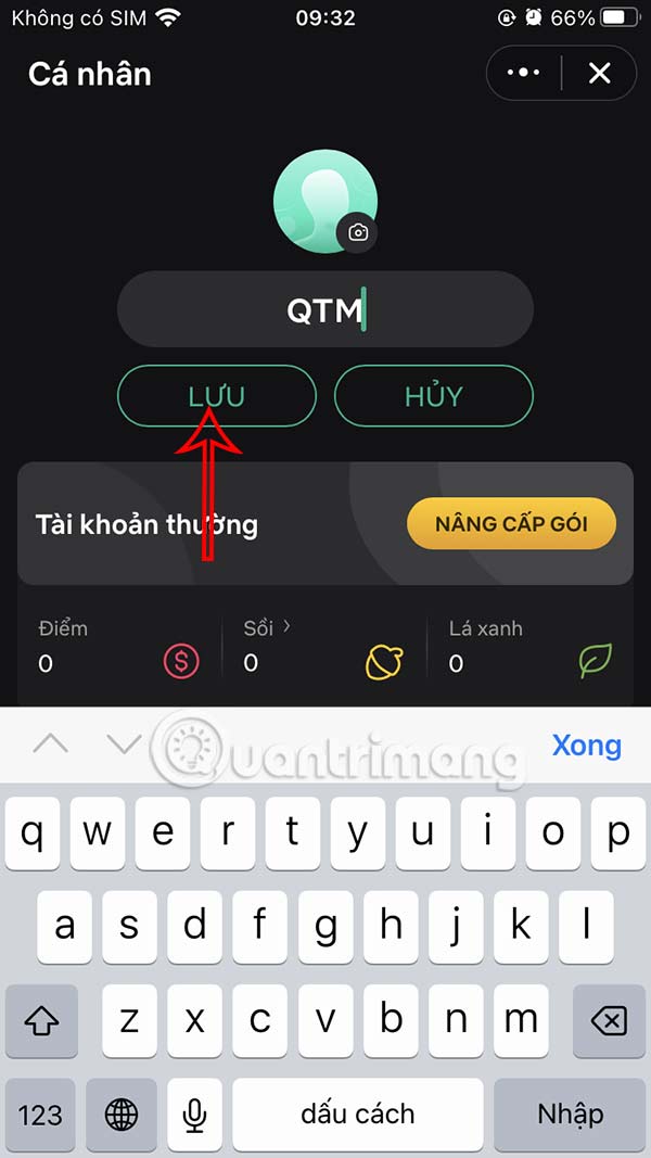 Lưu tên tài khoản Waka