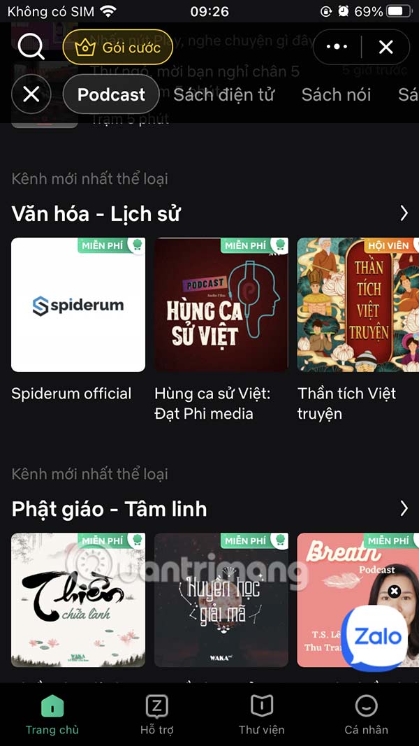 Đọc sách trên Waka